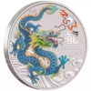 2024 1/2oz Australia Lunar Series III TEAL DRAGON  .9999 Silver Colorized BU Coin