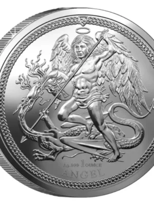2024 1 oz The Isle of Man Angel .999 Silver BU Coin