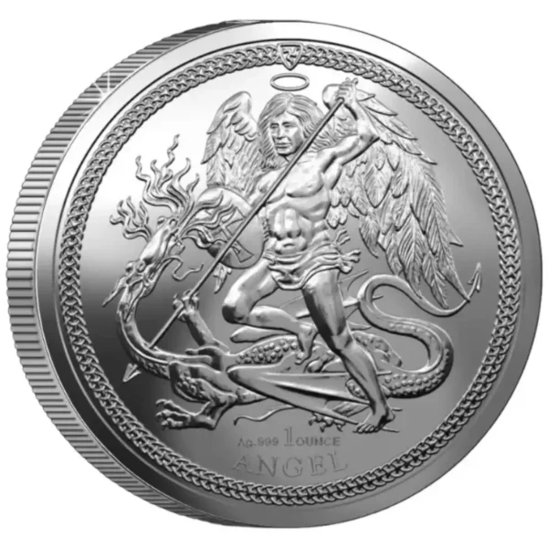 2024 1 oz The Isle of Man Angel .999 Silver BU Coin