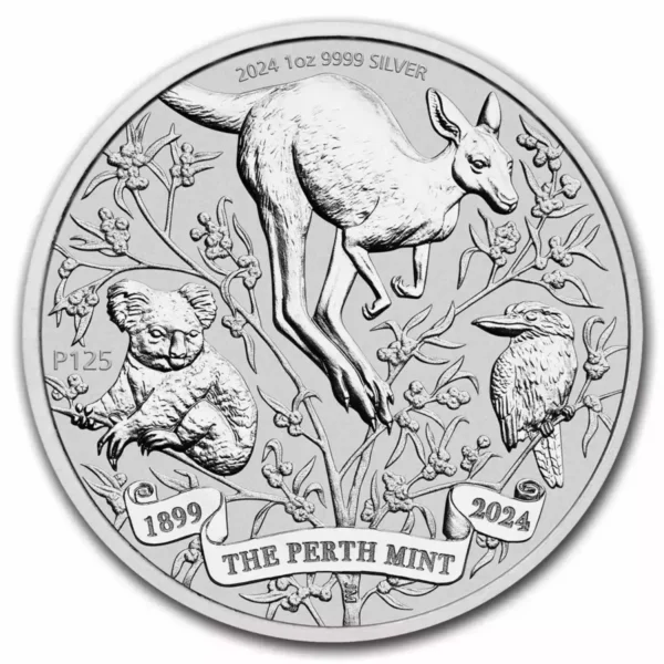 2024 1oz Australia 125th Ann. of Perth Mint .999 Silver Coin BU