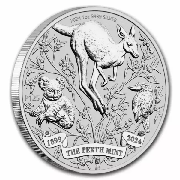 2024 1oz Australia 125th Ann. of Perth Mint .999 Silver Coin BU