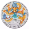 2024 1oz Australia Lunar Dragon BU Colorized .9999 Silver Coin