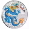 2024 1oz Australia Perth Stamp & Coin Show - Blue Dragon .9999 silver Coin in Limited Assay Card