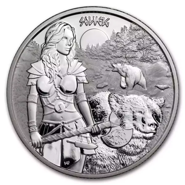 2024 1oz Germania Valkyries Solveig .9999 Silver Coin