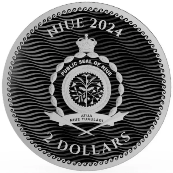 2024 1oz Niue Black Sam - Jolly Roger 9999 Silver Coin BU
