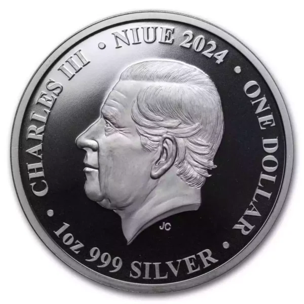 2024 1oz Niue Chess Series Knight .999 Silver Proof Coin