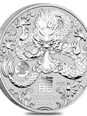 2024 1oz Perth Mint Lunar Series III Year of the Dragon .9999 Silver Coin W/ Dragon Privy