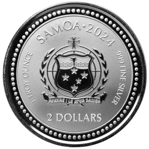 2024 1oz Scottsdale Mint Samoa Jesus Collection The Creator Colorized .999 Silver Coin in Assay