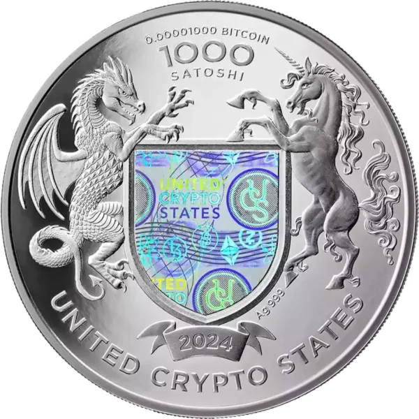 2024 1oz United Crypto States Liberty of Ukraine .999 Silver Coin