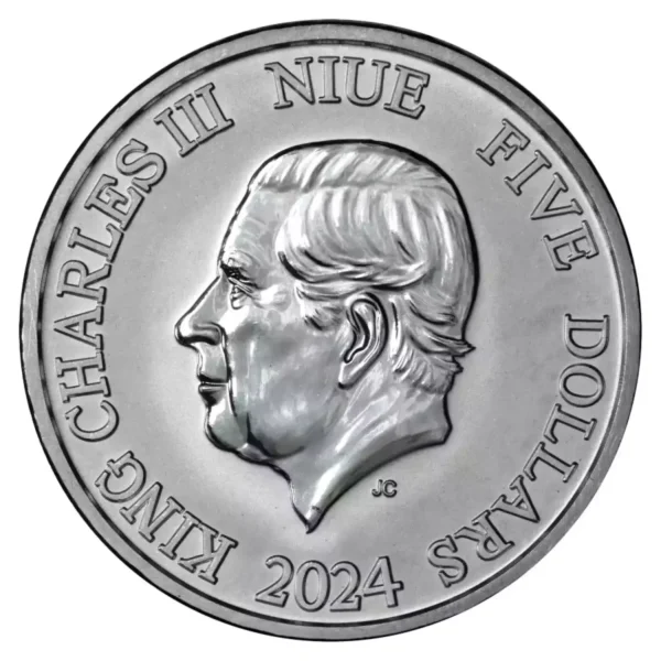 2024 2 oz Niue Hawksbill Turtle .999 Silver BU Coin