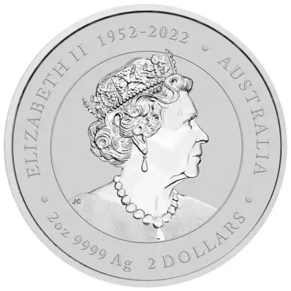 2024 2oz Australia Perth Mint Lunar Series III - Year of the Dragon .9999 Silver BU Coin