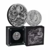 2024 2oz Australian Lunar Series III  Year of the Dragon .9999 Silver Antiqued Coin