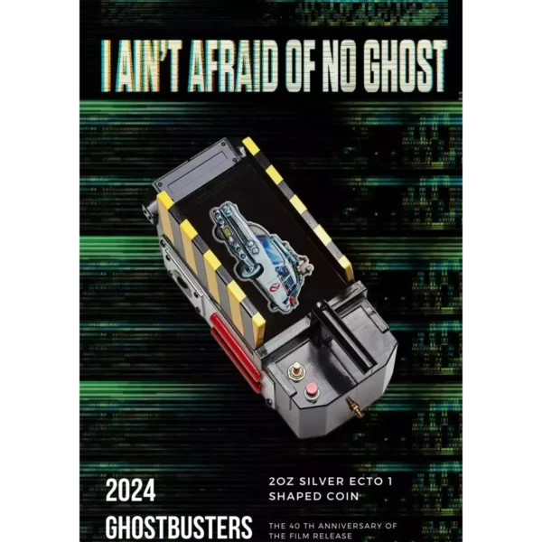 2024 2oz Niue Ghostbusters 40th anniversary – Ecto 1 .999 Silver Coin