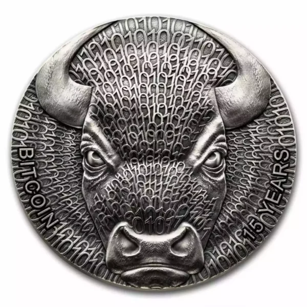 2024 2oz United Crypto States Binary Bull .999 Silver Coin