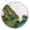 2024 5oz Cook Islands Topography Hawaii .9999 Silver Ultra High Relief Proof Coin