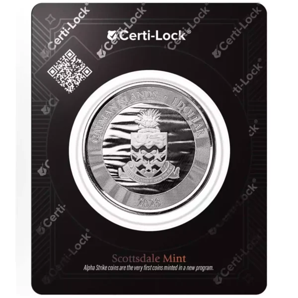 2024 1oz Barbados Trident Alpha Strike .999 Silver Coin in Card