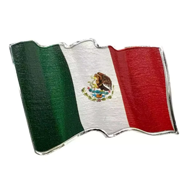 2024 1oz Cameroon 3D Waving Mexican Flag .999 Silver Coin