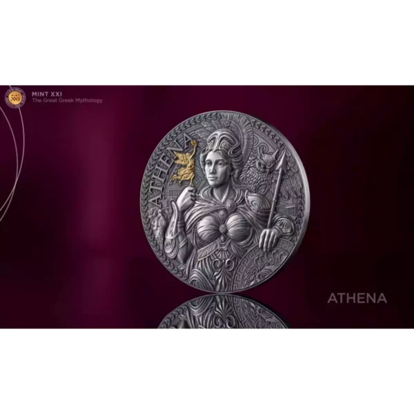 2024 2oz Cameroon Greek Mythology Athena .999 Silver Coin