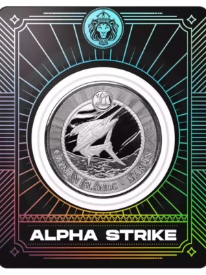 2024 1oz Cayman Islands Marlin Alpha Strike .999 Silver Coin in Card