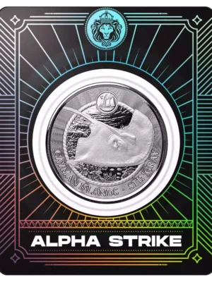 2024 1oz Cayman Islands Stingray Alpha Strike .999 Silver Coin in Card