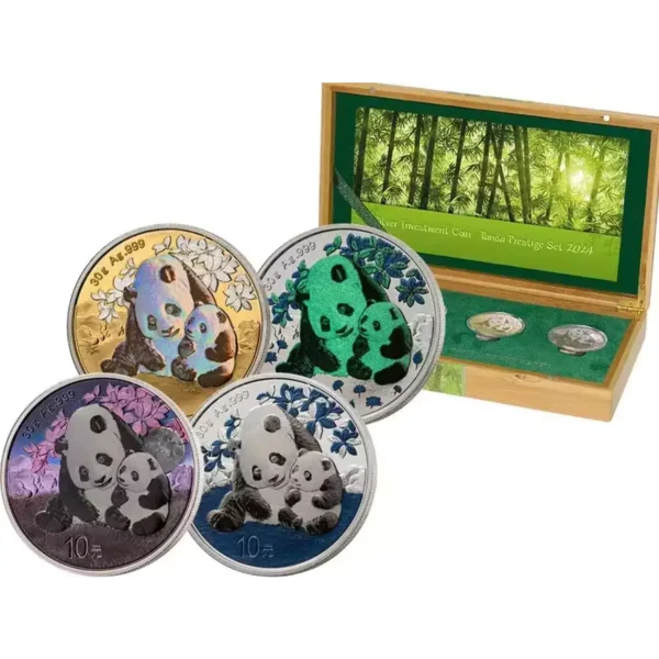 2024 China Panda 4 x 30g Silver Prestige Coin Set