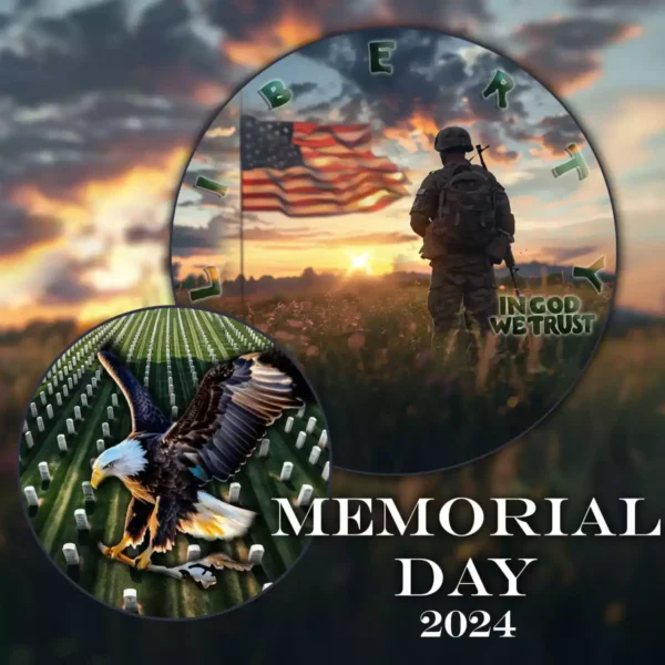 2024 1oz American Silver Eagle Memorial Day Honor Edition Ennobled Coin