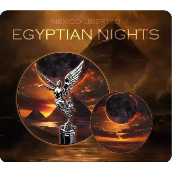 2024 1oz Mexico Libertad Egyptian Nights .999 Silver Coin