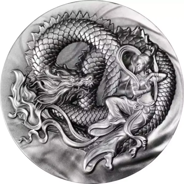 2024 2oz Niue Flying Apsaras at Mogao Caves .999 Silver Coin