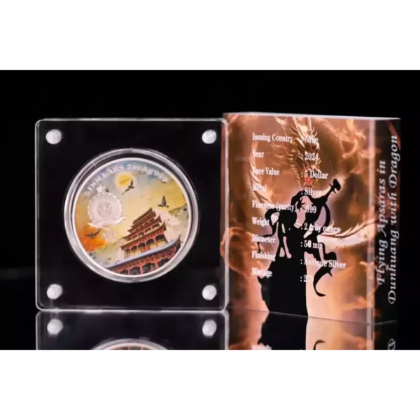 2024 2oz Niue Flying Apsaras at Mogao Caves .999 Silver Coin