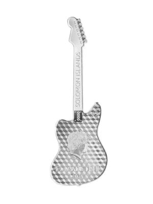 2024 1oz Pamp Suisse Solomon Islands Fender Jazzmaster .999 Silver Proof Coin