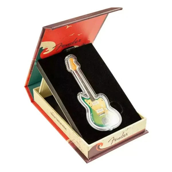2024 1oz Pamp Suisse Solomon Islands Fender Jazzmaster .999 Silver Proof Coin