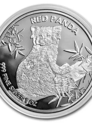 2024 1 oz Republic of Chad .999 Silver Red Panda BU
