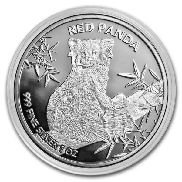 2024 1 oz Republic of Chad .999 Silver Red Panda BU