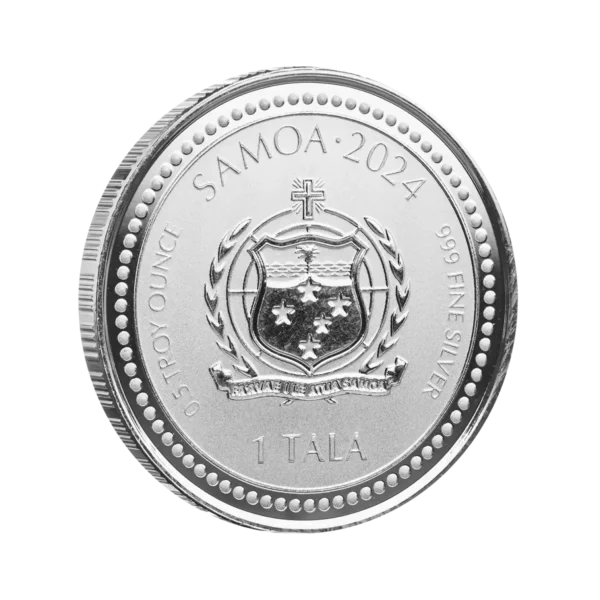 2024 Samoa 1/2 oz Scottsdale Mint .999 Silver Year of the Dragon Coin