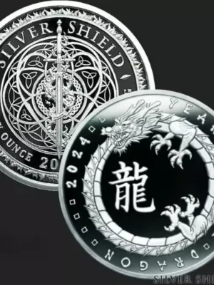 2024 1oz GSM Silver Shield Mini Mintage Series - Year of the Dragon V1 Sculpted .999 Silver Proof Medal