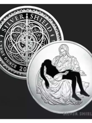 2024 1oz GSM Silver Shield Mini Mintage Series - World Without Jesus .999 silver Proof Medal