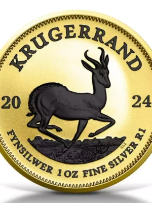 2024 1oz South Africa Krugerrand 24k Yellow Gilding .999 Silver Coin