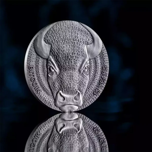 2024 2oz United Crypto States Binary Bull .999 Silver Coin