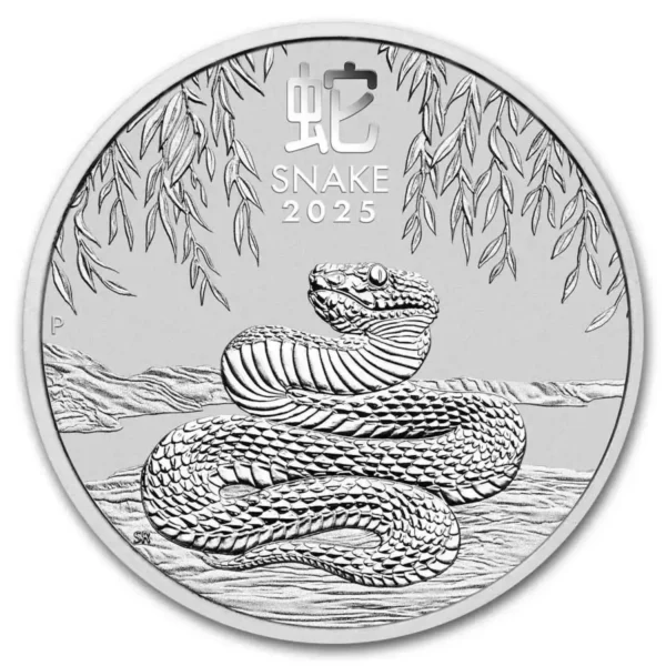 2025 1oz Australia Perth Mint Lunar Series III - Year of the Snake .9999 Silver Coin BU