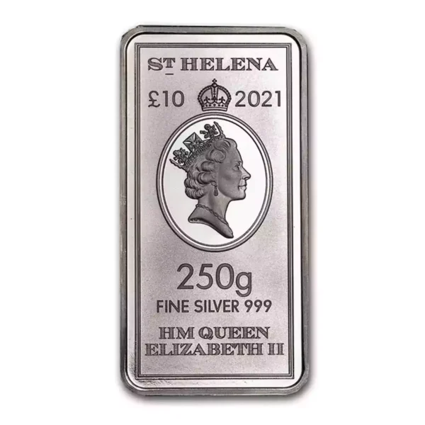 250g St. Helena East India Company Rectangular Silver Bar Coin