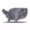 2oz Map of the United States Shaped Stacker .999 Silver Medal