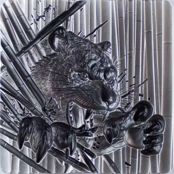 2oz South Korea Furious Beasts Series – Tiger .999 Silver Stacker
