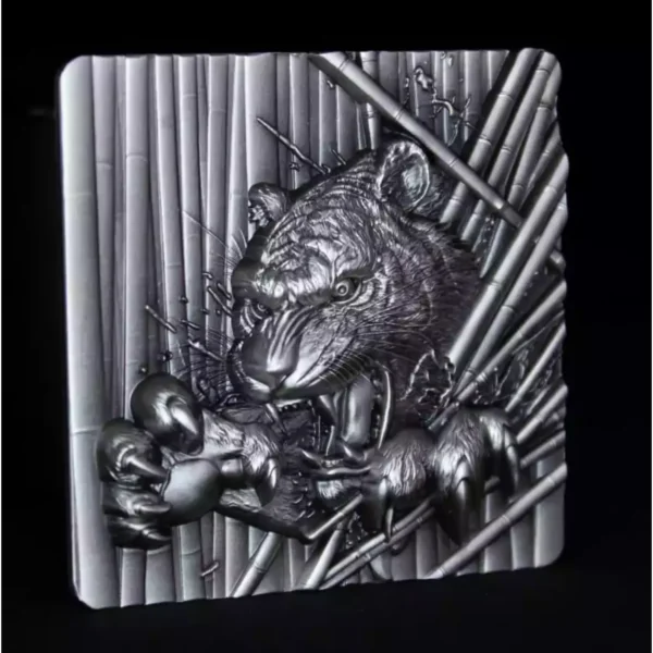 2oz South Korea Furious Beasts Series – Tiger .999 Silver Stacker