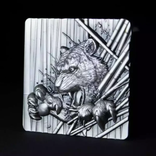 2oz South Korea Furious Beasts Series – Tiger .999 Silver Stacker