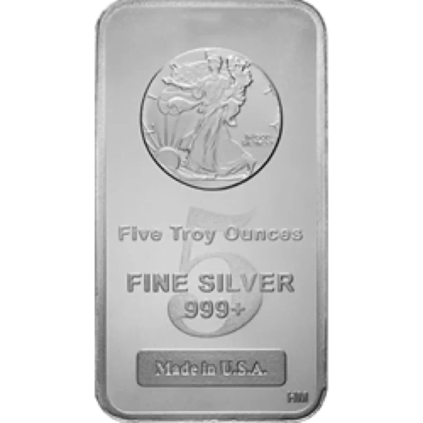 5oz .999 Silver Bar (Random Design)