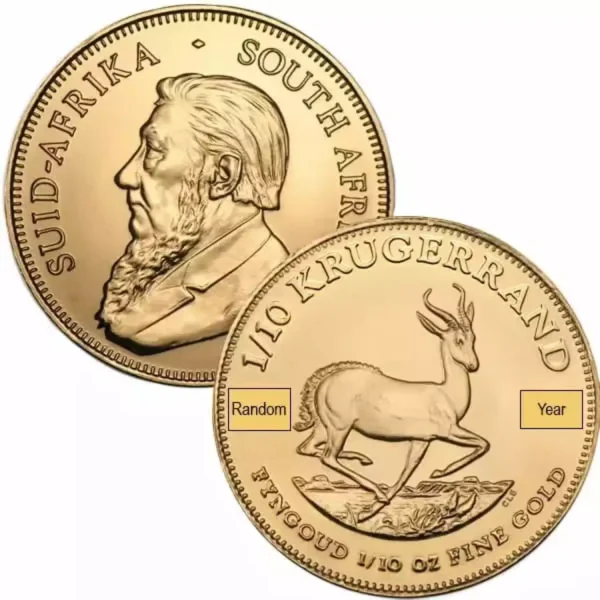 (Random Year) 1/10oz South African Gold Krugerrand