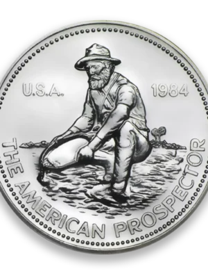 Any Year 1oz Engelhard Silver Prospector Round (Our Choice)