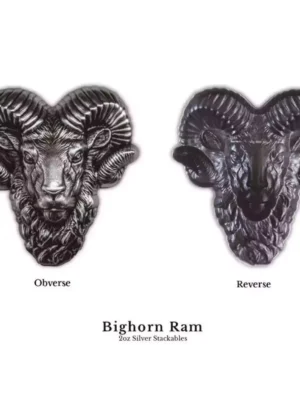 Big Horn Ram 2oz .999 Silver Stacker