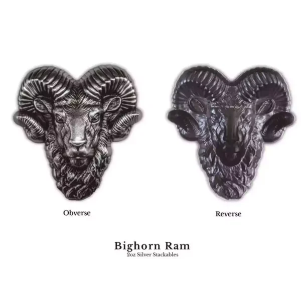 Big Horn Ram 2oz .999 Silver Stacker