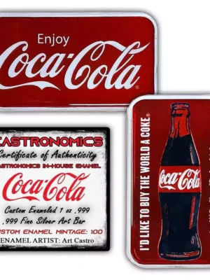 1oz Coca-Cola Enameled .999 Silver Bar